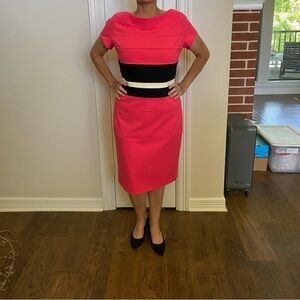 Pink and Black Escada Dress